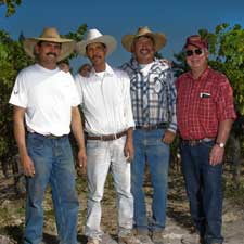 Sam, Juan, and Arturo with Fred